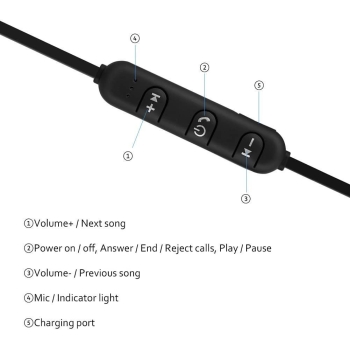 Słuchawki Bluetooth XT-6 Bluetooth 5.0 bezprzewodowe z magnesem [13160000388]